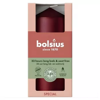 Bolsius Candela cilindro Ø120x58 mm, Metallic Red