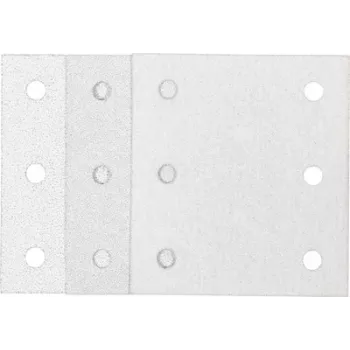 Makita 192352-4 Set carta abrasiva, 10 pezzi, grana P60/P100/P150, 102 x 114 mm, velcro, per multiutensili