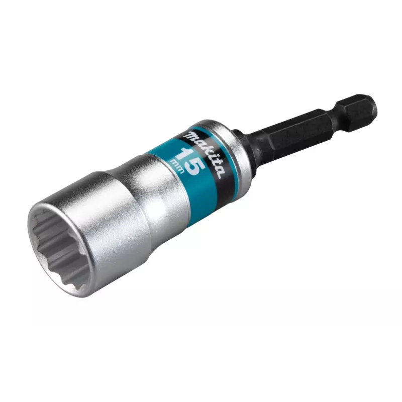 Makita E-03501 Chiave a bussola torsionale 15 mm, gambo esagonale 1/4 pollice, 6 lati