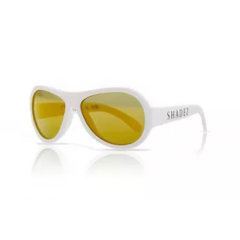 SHADEZ Classic White Junior Occhiali da sole per bambini, 3-7 anni