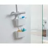 TATAY mensola da bagno multifunzionale sospesa 25x9x28 cm bianco