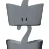 TATAY mensola da bagno multifunzionale sospesa 25x9x28 cm grigio