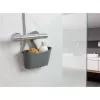 TATAY mensola da bagno multifunzionale sospesa 25x9x28 cm grigio