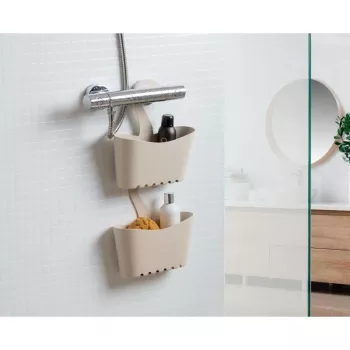 TATAY mensola da bagno multifunzionale sospesa 25x9x28cm Ecohome