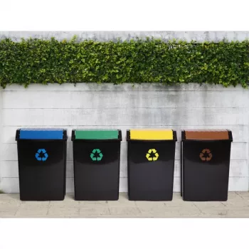 Tatay contenitore rifiuti 50L, giallo