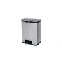 Rubbermaid Slim Jim bidone portarifiuti con pedale in acciaio inox 90L, argento/nero, pedale frontale 1901999