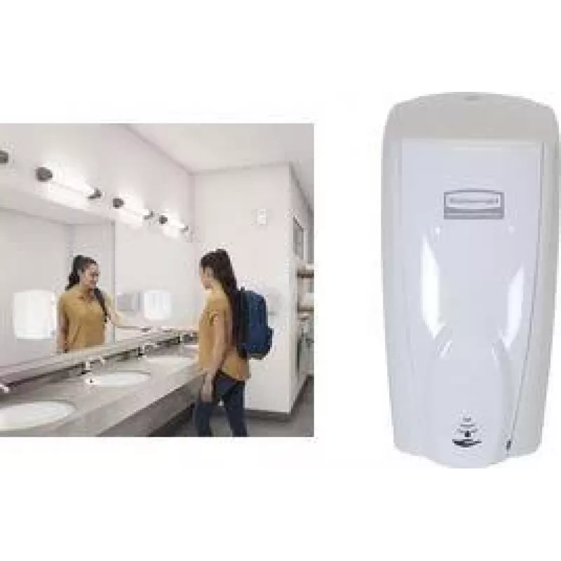 Rubbermaid AutoFoam dispenser sapone a sensore, bianco, 1100 ml, plastica, automatico, 1 pz. (1851397)