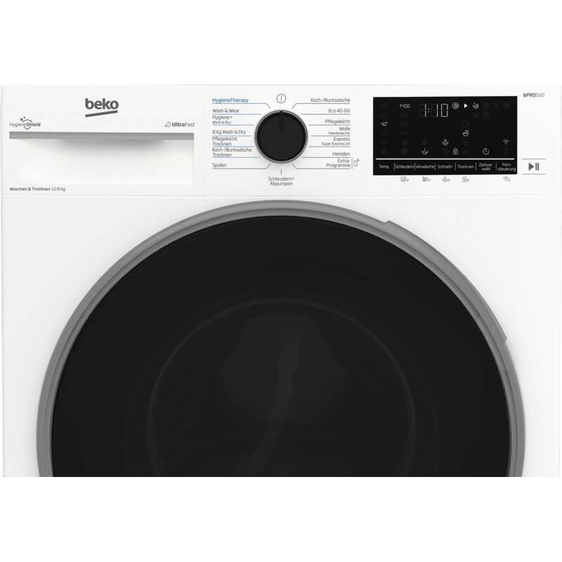 Beko B3DFT512447W lavasciuga 12 kg / 8 kg, 1400 giri/min, classe energetica D, bianco