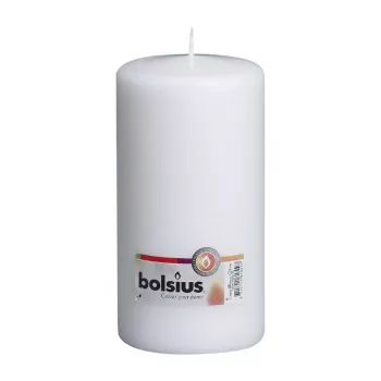 BOLSIUS Candela cilindro Ø200x98mm bianco