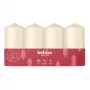 Bolsius Candela cilindrica 4 pz. Ø100x48 mm, crema