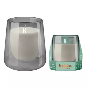 BOLSIUS Clean Light candela profumata in vetro, legno di cedro & vetiver, Ø95x85 mm