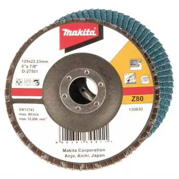 Makita D-27501 Disco lamellare 125 mm zirconia grana 80 conico