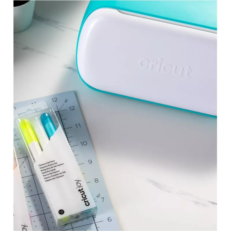 Cricut Joy Set di penne gel 1,0 mm, Bianco, Blu, Giallo (3 penne) 2009381