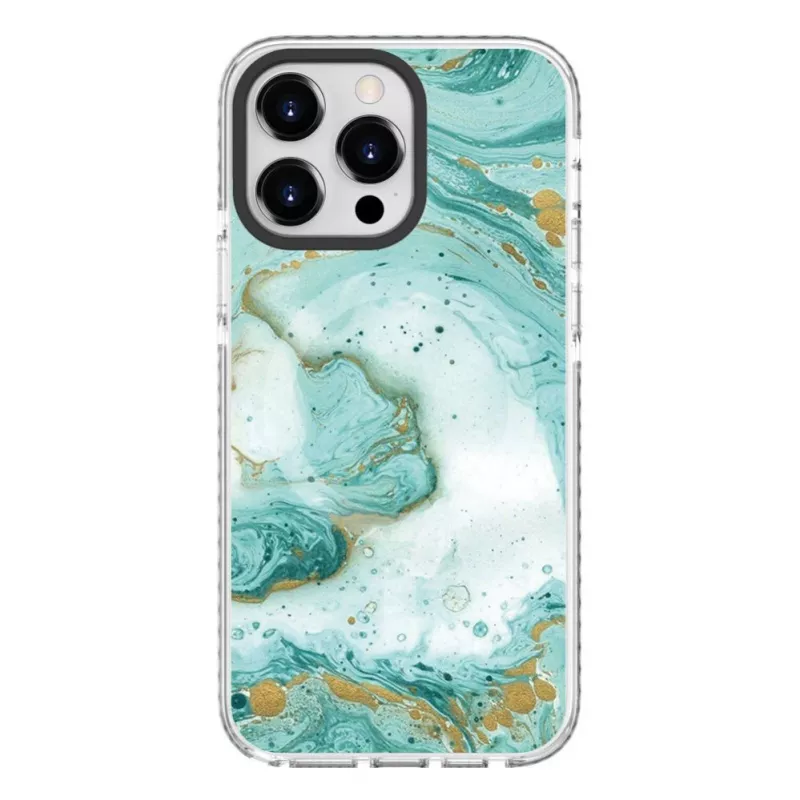 Evelatus custodia PC+TPU per Apple iPhone 15 Pro compatibile MagSafe – marmo blu