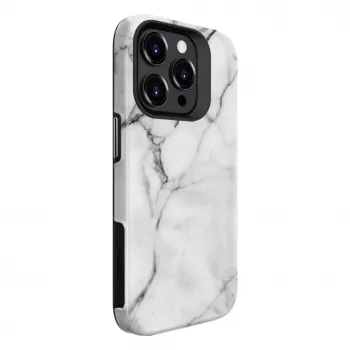 Evelatus custodia Armor per Apple iPhone 15 Pro – ibrida TPU+PC, marmo bianco stampa personalizzata