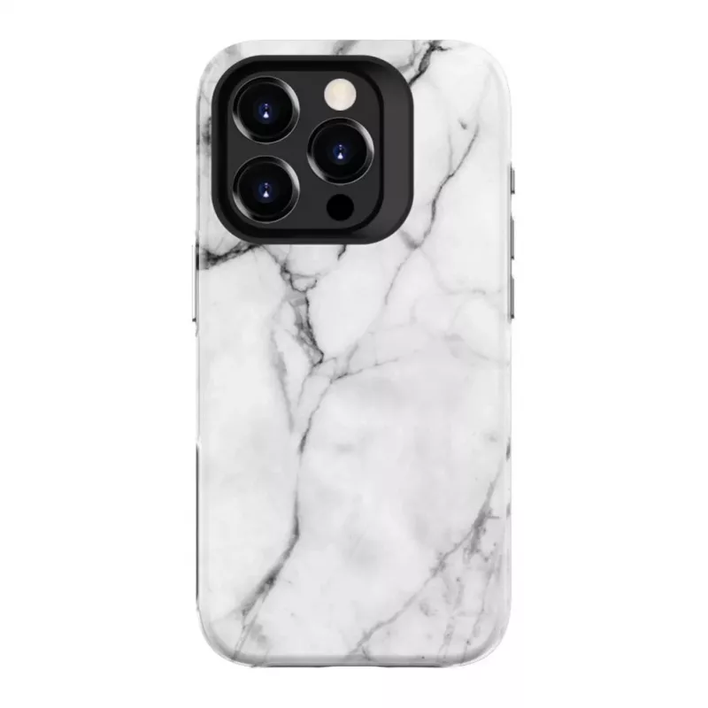 Evelatus custodia Armor per Apple iPhone 15 Pro – ibrida TPU+PC, marmo bianco stampa personalizzata