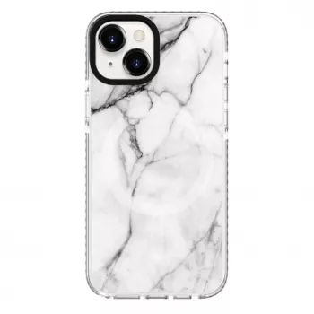 Evelatus custodia PC+TPU per Apple iPhone 15 compatibile MagSafe marmo bianco
