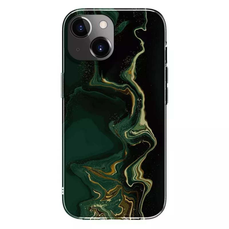 Evelatus custodia in PC per Apple iPhone 15 marmo verde scuro