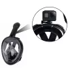 LEAN TOYS maschera da snorkeling a visiera intera con sistema antiappannamento nero L/XL