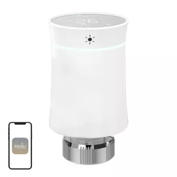 MOES TRV BY100 testina termostatica touch ZigBee