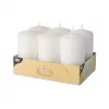 PAPSTAR candela cilindrica 11,5 cm bianco