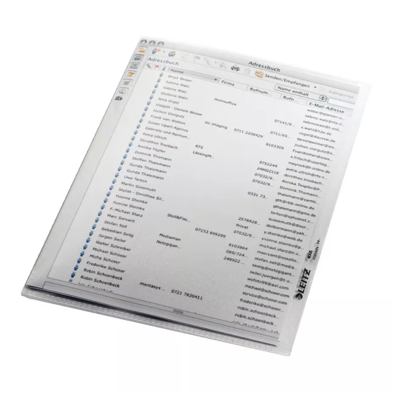 LEITZ A5 buste portadocumenti goffrate, 0,13 mm, trasparenti, confezione da 100