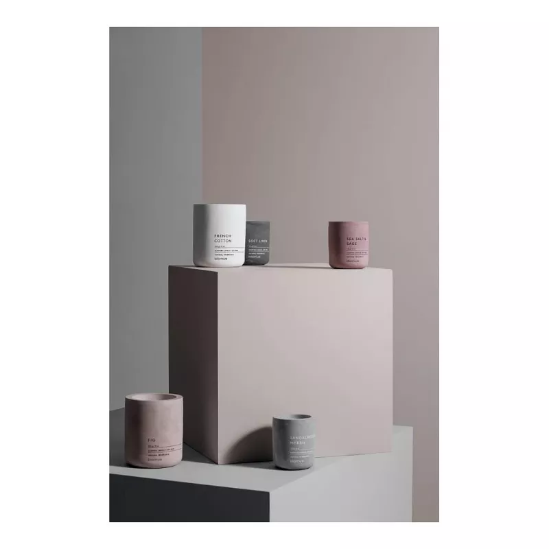 BLOMUS FRAGA candela profumata sandalo mirra 8 cm grigio