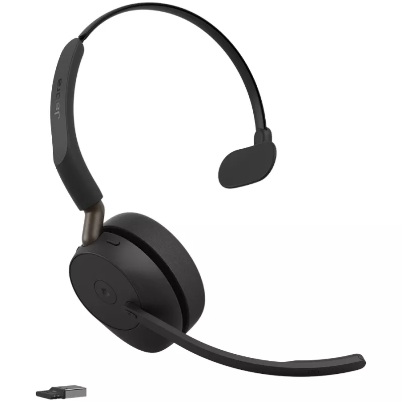 Jabra Evolve3 65 MS Mono Link 390a Cuffie On-Ear Bluetooth, nero