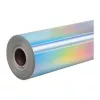 HTVRONT pellicola adesiva olografica, 30,5 cm x 90 cm (argento)