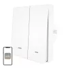 MOES ZS-B-EU2 interruttore luce ZigBee a 2 canali, senza neutro, bianco