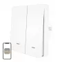 MOES ZS-B-EU2 interruttore luce ZigBee a 2 canali, senza neutro, bianco