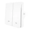 MOES ZS-B-EU2 interruttore luce ZigBee a 2 canali, senza neutro, bianco