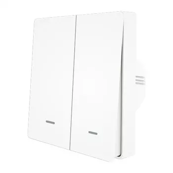 MOES ZS-B-EU2 interruttore luce ZigBee a 2 canali, senza neutro, bianco