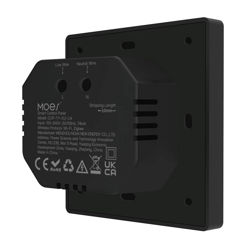 MOES CCP-TY-LN pannello di controllo Wi-Fi/ZigBee con display LCD da 4