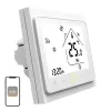 MOES BHT-002 termostato smart Wi-Fi con LCD per riscaldamento ad acqua, touchscreen, controllo da app e vocale, bianco