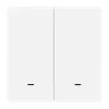 MOES ZT-B-EU2-MS interruttore scenari ZigBee 3.0 a 2 tasti, a batteria, compatibile con app Tuya Smart Life, bianco