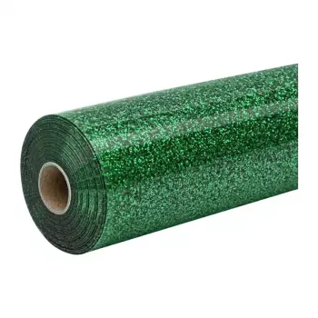 HTVRONT Pellicola glitter per trasferimento a caldo, 30,5 cm x 90 cm (verde)