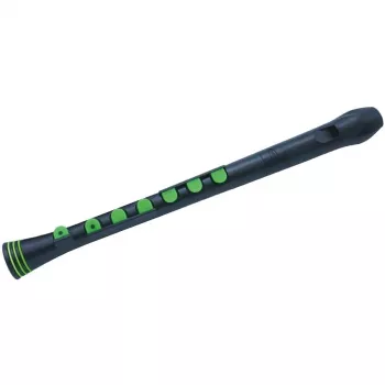 NUVO Recorder+ NURG320BGR Flauto dolce soprano, diteggiatura tedesca, nero/verde
