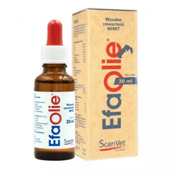 Scanvet EFA Olie 30 ml integratore liquido Omega-3 e Omega-6 per cani e gatti