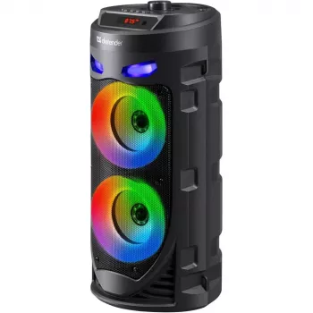Altoparlante Bluetooth portatile Defender CRASHBOOM 16W con karaoke, FM, LED, TWS, microfono e telecomando - nero