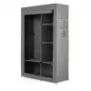 RAYEN armadio in tessuto 105 x 45 x 161 cm grigio