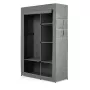 RAYEN armadio in tessuto 105 x 45 x 161 cm grigio