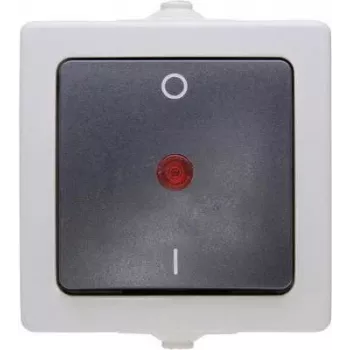 HEINRICH KOPP Nautic interruttore unipolare da parete, IP44, grigio, 10A 250V AC 565296007