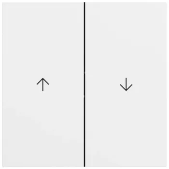 GIRA 329472 bilanciere 2 moduli con simboli freccia System 70 bianco puro lucido