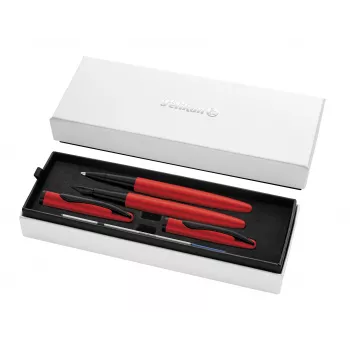 Pelikan Jazz Noble Elegance set di scrittura rosso – penna stilografica e penna a sfera 400197481