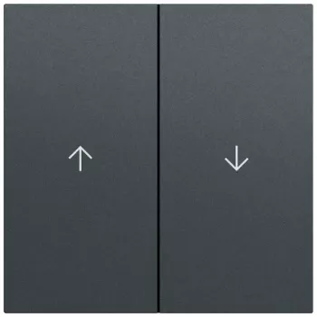 Gira System 70 placca bilanciere 2 moduli con simboli freccia, antracite verniciato 329473
