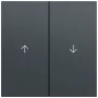 Gira System 70 placca bilanciere 2 moduli con simboli freccia, antracite verniciato 329473