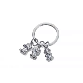 Troika KR17-18/MA portachiavi in alluminio pressofuso con figura, argento