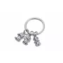 Troika KR17-18/MA portachiavi in alluminio pressofuso con figura, argento