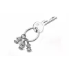 Troika KR17-18/MA portachiavi in alluminio pressofuso con figura, argento
